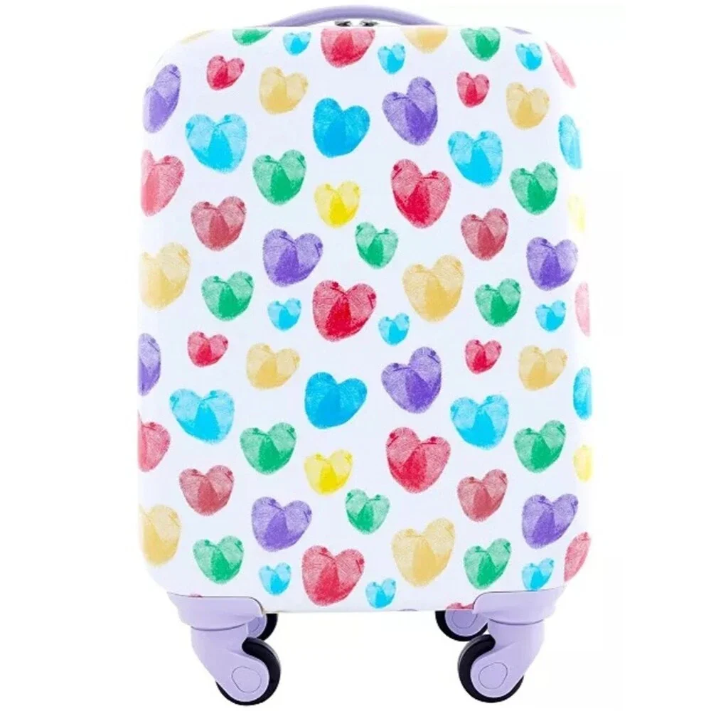 Travelers Club kids 5 piece luggage set Multicolor Heart Travel Set Lavender